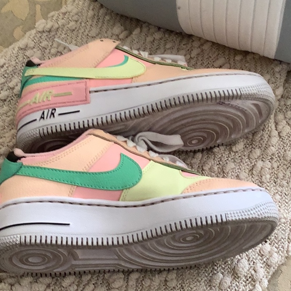 Nike W AF1 Shadow Air Force 1 Arctic Punch Pink Green Sneakers 💚💛💖💛 - Picture 11 of 12